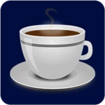 coffee cup reading android application logo